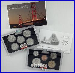 2018-S 50th ANNIVERSARY SILVER REVERSE PROOF SET- 10 COINS-COA-FIRST DAY ISSUE