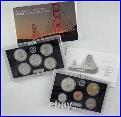 2018-S 50th ANNIVERSARY SILVER REVERSE PROOF SET- 10 COINS-COA-FIRST DAY ISSUE