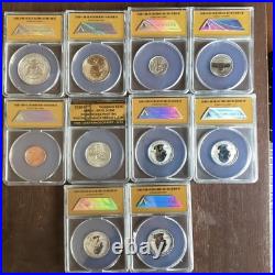 2018 S 50th Anniv Silver Reverse Proof Set RP70 ANACS DCAM FDI #P145