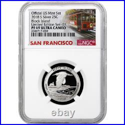2018 S PROOF SILVER EAGLE LIMITED EDITION SET NGC PF70  ULTRA CAMEO TROLLEY 