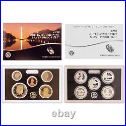 2018 S Proof Set Original Box & COA 10 Coins 90% Silver