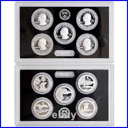 2018 S Proof Set Original Box & COA 10 Coins 90% Silver