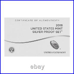 2018 S Proof Set Original Box & COA 10 Coins 90% Silver