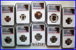 2018 S Reverse Proof Set 50th Anniversary NGC PF70 10pc 10Coin Early Releases