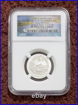2018 S Silver 25c Pf 70 Quarter Ultra Cameo Set-early Releases 5 Coiins