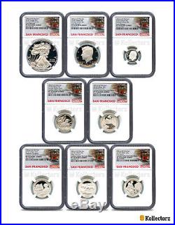2018 S Silver 8-coin Limited Edition Set Ngc Pf70 Ultra Cameo Early Releases
