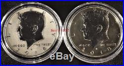 2018 S Silver Kennedy 2 Coins (TWO) Reverse Proof & ERROR / VARIETY in FINISH