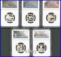 2018 S Silver Quarter Set Early Releases NGC PF70 Ultra Cameo