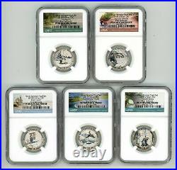 2018 S Silver Quarters Set 25c Reverse Proof Ngc Pf70 First Releases 082