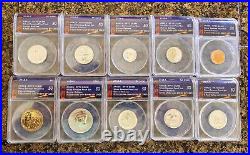 2018-S Silver Reverse 10-Coin Proof Set ANACS RP70DCAM FDOI # 0999 of 1,865