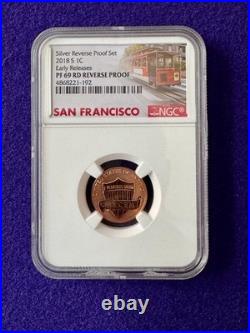 2018-S Silver Reverse Proof 10 Coin Set NGC PF69 Early Release