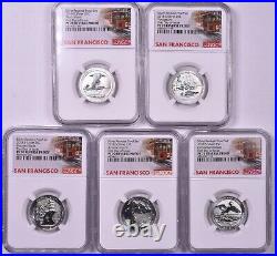 2018-S Silver Reverse Proof 9 Coin Set NGC PF70 Reverse Proof First Day Of Issue