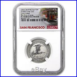 2018-S Silver Reverse Proof Set PF-70 NGC (First Day of Issue) SKU#172294
