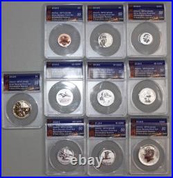 2018 S Silver Reverse US 10-Coin Proof Set RP70 ANACS Certified Coins with Box 2018 S Silver Reverse US 10-Coin Proof Set RP70 ANACS Certified Coins with Box