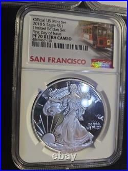 2018 S Silver Us Mint Set. Limited Edition First Release. Ngc Pf70 Ultra Cameo