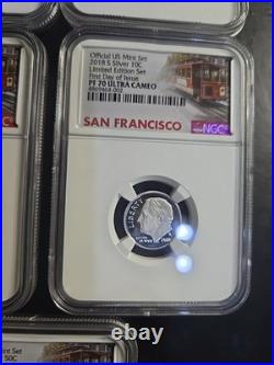 2018 S Silver Us Mint Set. Limited Edition First Release. Ngc Pf70 Ultra Cameo