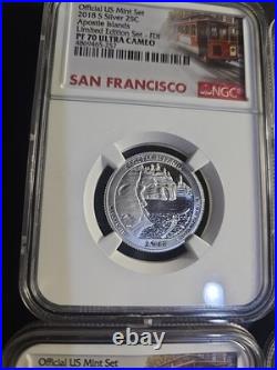 2018 S Silver Us Mint Set. Limited Edition First Release. Ngc Pf70 Ultra Cameo