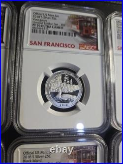2018 S Silver Us Mint Set. Limited Edition First Release. Ngc Pf70 Ultra Cameo