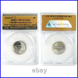 2018 S U. S. Mint Silver Reverse Proof Set RP 70 DCAM ANACS SKUCPC9416