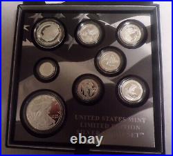 2018-S United States Mint Limited Edition Silver Proof Set 8 Coins withBox and COA