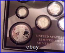 2018-S United States Mint Limited Edition Silver Proof Set 8 Coins withBox and COA