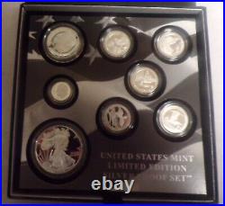 2018-S United States Mint Limited Edition Silver Proof Set 8 Coins withBox and COA