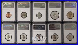 2018 Silver Reverse Proof Set all Graded PF70 NGC Early Releases