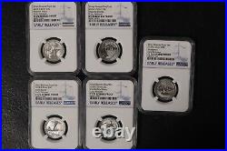 2018 Silver Reverse Proof Set all Graded PF70 NGC Early Releases