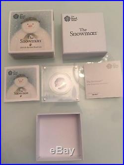 2018 The Snowman 50p Coin Silver proof COA 05457 Brand New Royal Mint