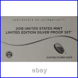 2018 U. S Mint Limited Edition Silver Proof 8 Piece Set Collectible OGP COA
