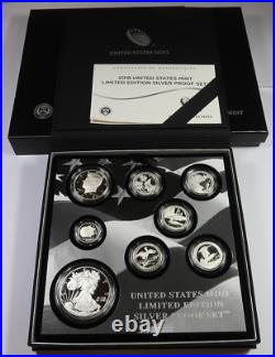 2018 US Mint SILVER Proof 8 Coin Set with American Eagle #47659R