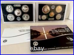 2018 US Mint Silver Proof 10-Coin Set with Box and COA