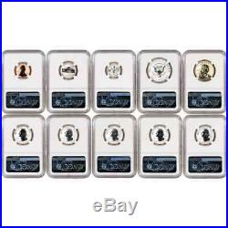 2018 US Mint Silver Reverse Proof Set NGC PF70 Early Releases Everhart