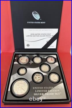 2018 United States Mint Limited Edition Silver Proof Set with COA & Original Box