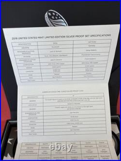 2018 United States Mint Limited Edition Silver Proof Set with COA & Original Box