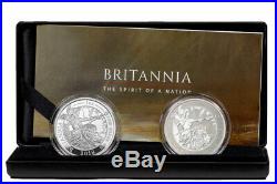 2019 G. Britain Silver Britannia 2 Piece Set 1 oz Silver £2 Coins Proof SKU58174