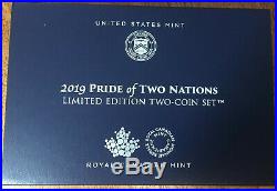 2019 NGC PF70 PRIDE OF TWO NATIONS Set Eagle Maple Early Releases withOGP In Stock