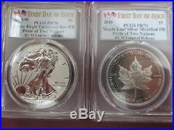 2019 Pride of Two Nation PCGS PR70 Royal Canadian Mint Set TWO COINS SET (FDOI)