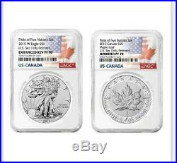 2019 Pride of Two Nations 2-Coin Set NGC PF 70 ER Two Flags Label
