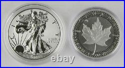 2019 Pride of Two Nations Set Enhanced Reverse Proof 1 Oz Silver Eagle & Maple