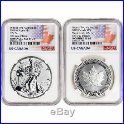 2019 Pride of Two Nations Two Coin Set NGC PF70 First Day Issue Flag Label