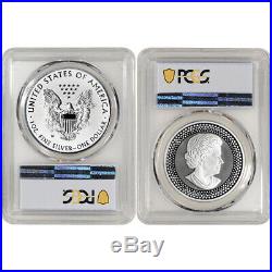 2019 Pride of Two Nations Two Coin Set PCGS PR70 First Day Issue Flag Label