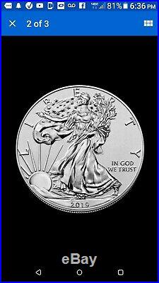 2019 S Enhanced Reverse Proof American Eagle One Ounce Silver In Hand-sealed Box