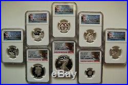 2019 S Limited Edition 8 Coin Silver Proof Set NGC PF 70 Early Releases 2 Labels