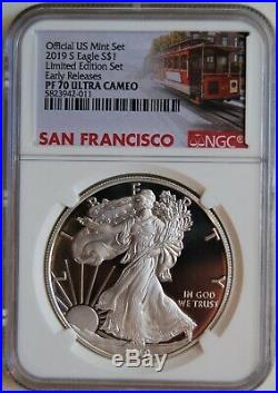 2019 S Limited Edition Silver Eagle Proof Dollar from Set NGC PF 70 Early Rel