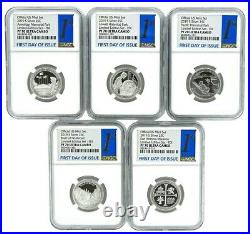 2019 S Limited Edition Silver Quarter Set NGC PF70 First Day with10 Coin Blue Case