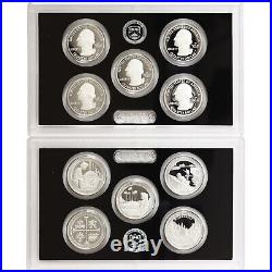 2019 S Proof Set Original Box & COA 10 Coins 99.9% Silver NO W CENT