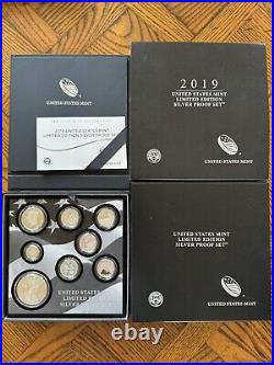 2019 S Proof Silver Eagle Limited Edition Proof Set 19rc In Ogp