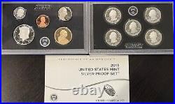 2019-S SILVER Proof Set With Box & C. O. A. 10 COIN SET