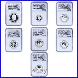 2019 S Silver Proof Coin Set 7 pc NGC PF 70 Ultra Cameo